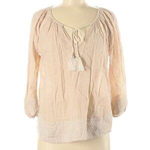 Lovestitch Amber Peasant Tassel Boho Blouse Top M